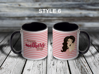 11oz Custom Mug - Happy Mother's Day Striped Mug with Mom