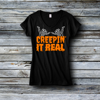 Fashion Custom Tees - Halloween: Creepin' It Real - Skeleton Shaka