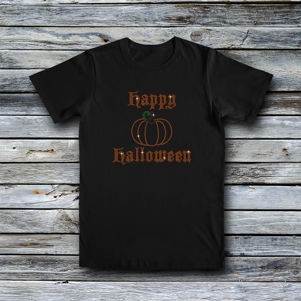 Rhinestone Custom Tees - Halloween: HAPPY HALLOWEEN