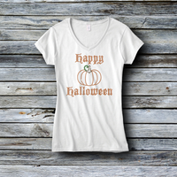 Rhinestone Custom Tees - Halloween: HAPPY HALLOWEEN