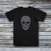 Rhinestone Custom Tees - Halloween: Rhinestone Skull