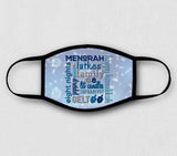 Adjustable Face Mask - Happy Hanukkah Subway Art