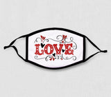 Adjustable Face Mask - Valentine's Day - LOVE