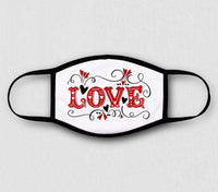 Adjustable Face Mask - Valentine's Day - LOVE