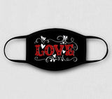 Adjustable Face Mask - Valentine's Day - LOVE