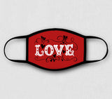 Adjustable Face Mask - Valentine's Day - LOVE