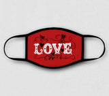 Adjustable Face Mask - Valentine's Day - LOVE