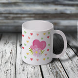 11oz Custom Mug - MOM Hearts Covered Mug
