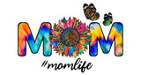 11oz Custom Mug - #MOMLIFE Tie-Dye MOM Sunflower