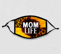 Adjustable Face Mask - #MOMLIFE Sunflower / Leopard Pattern