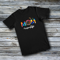 Unisex Custom Tees - #MomLife - MOM Tie-Dye Sun Flower