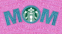 MOM Rhinestone Glitter Tumbler