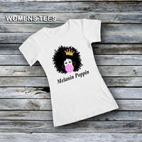 Women's Custom Fashion Tees - Melanin Poppin