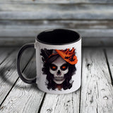 11oz Custom Halloween Mug - HALLOWEEN - SKULL WITCH