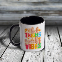 11oz Custom Halloween Mug - HALLOWEEN - Thick Thighs Spooky Vibes
