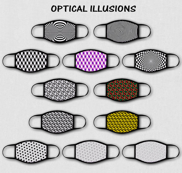 Adjustable Face Mask - Optical Illusion Series