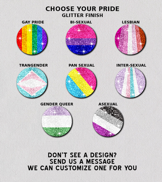 Fashion Glitter Decals for Phone Grips - Gay Pride Flags | Phone Grip NOT INCLUDED |