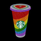 PRIDE Rhinestone Glitter Tumbler