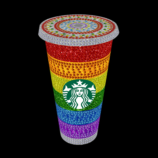 Rhinestone Starbucks Tumbler, Glitter Starbucks Tumbler, Custom