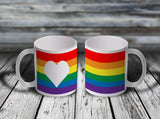 11oz Custom Mug - PRIDE Heart Mugs