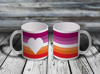 11oz Custom Mug - PRIDE Heart Mugs