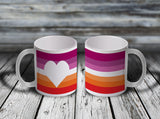 11oz Custom Mug - PRIDE Heart Mugs