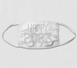 Rhinestone Face Mask - Happy 2023