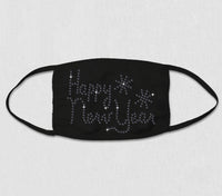 Rhinestone Face Mask - Happy New Year