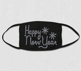Rhinestone Face Mask - Happy New Year