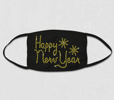 Rhinestone Face Mask - Happy New Year