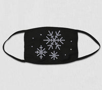 Rhinestone Face Mask - Snow Flakes