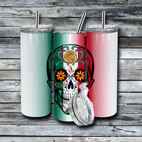 20 oz. Skinny Tumbler - Halloween, Day of the Dead - Mexican Sugar Skull