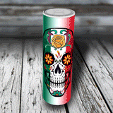 20 oz. Skinny Tumbler - Halloween, Day of the Dead - Mexican Sugar Skull