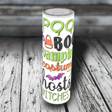 20 oz. Skinny Tumbler - Halloween Subway Art