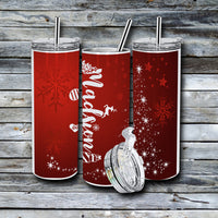20 oz. Personalized Holiday Skinny Tumbler - Magical Christmas Tree