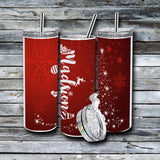 20 oz. Personalized Holiday Skinny Tumbler - Magical Christmas Tree