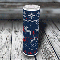 20 oz. Holiday Skinny Tumbler - Ugly Christmas Sweaters