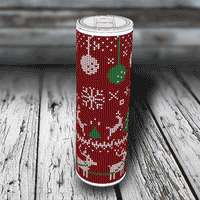 20 oz. Holiday Skinny Tumbler - Ugly Christmas Sweaters