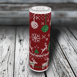20 oz. Holiday Skinny Tumbler - Ugly Christmas Sweaters