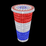 Rhinestone Glitter Tumbler - THE RED WHITE and BLUE