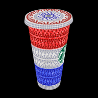 Rhinestone Glitter Tumbler - THE RED WHITE and BLUE