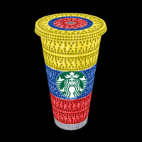 Rhinestone Glitter Tumbler - THE YELLOW BLUE and RED (Colombia, Ecuador)