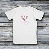 Rhinestone Custom Tees - Valentine's Day: Connected Hearts