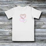 Rhinestone Custom Tees - Valentine's Day: Connected Hearts