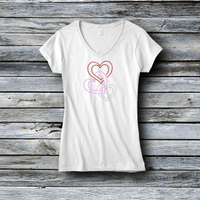 Rhinestone Custom Tees - Valentine's Day: Connected Hearts
