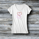 Rhinestone Custom Tees - Valentine's Day: Connected Hearts