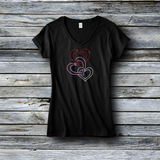 Rhinestone Custom Tees - Valentine's Day: Connected Hearts