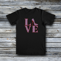 Rhinestone Custom Tees - Valentine's Day: LOVE HEELS