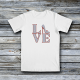 Rhinestone Custom Tees - Valentine's Day: LOVE HEELS