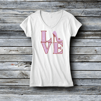 Rhinestone Custom Tees - Valentine's Day: LOVE HEELS